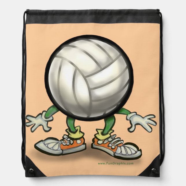 Volleyball Drawstring Bag (Front)