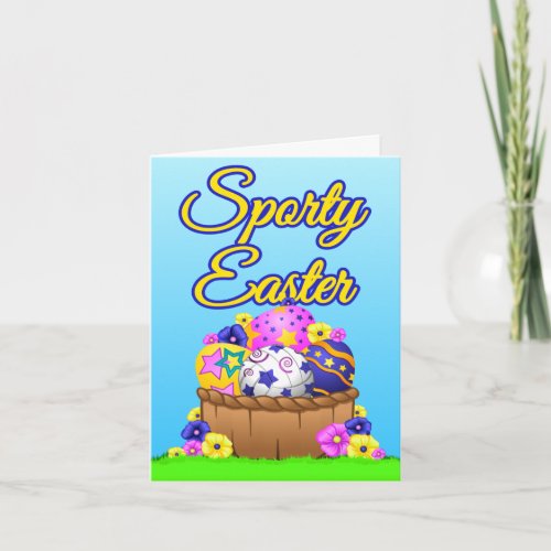 Volleyball Easter Basket Card