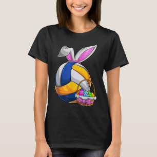 Volleyball Easter Bunny Ears Easter Eggs Hunting B T-Shirt