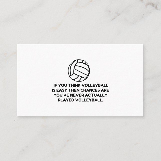 VOLLEYBALL EASY BUSINESS CARD (Front)