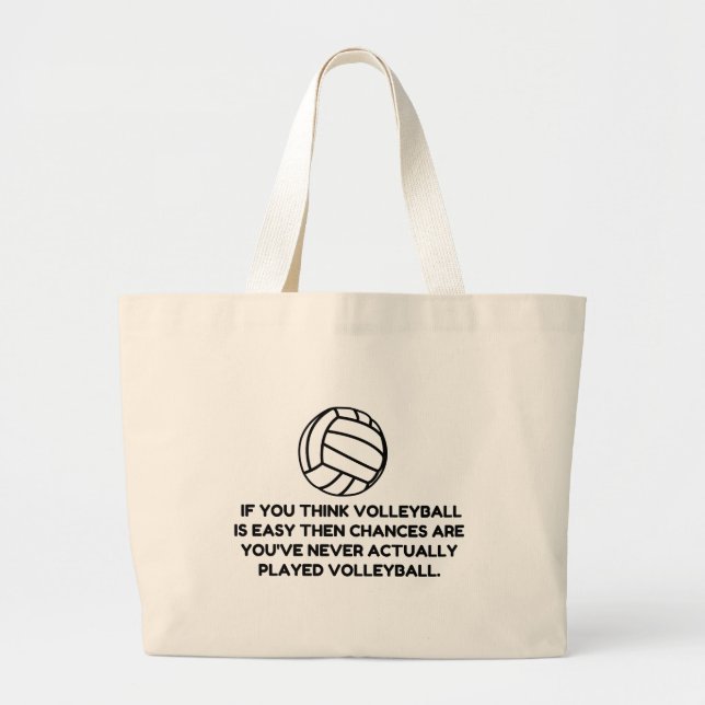 VOLLEYBALL EASY LARGE TOTE BAG (Front)