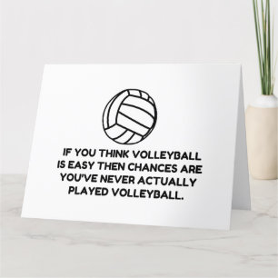 VOLLEYBALL EASY LETTERPRESS THANK YOU CARD