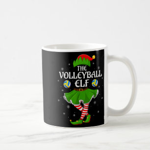 Volleyball Elf Christmas Family Girls Women Elf Sq Coffee Mug