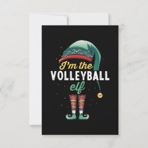 Volleyball Elf Family Matching Christmas Gift Card