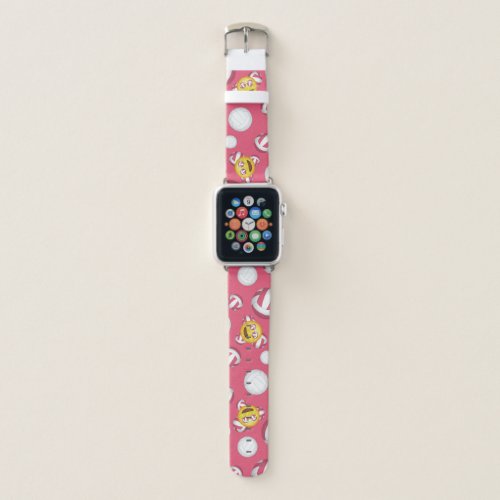 volleyball emojis pattern pink or any color apple watch band