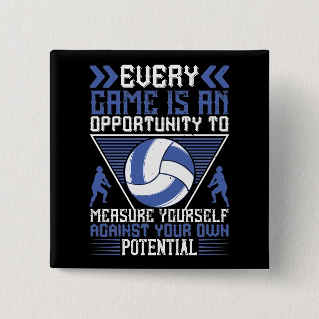 Volleyball -Every Game Is An Opportunity Button (Front)