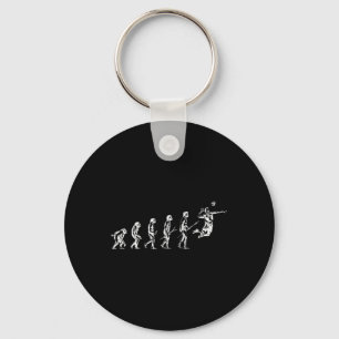 Volleyball Evolution Of Man Funny Vball Player Bea Keychain