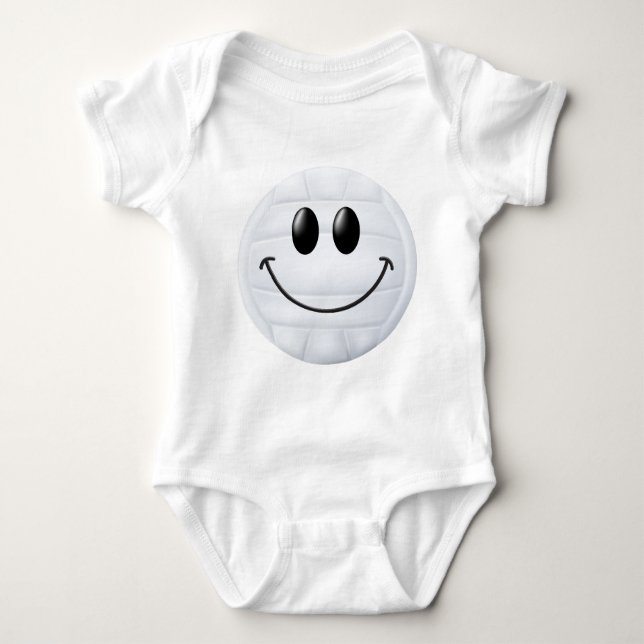 Volleyball Face Baby Bodysuit (Front)