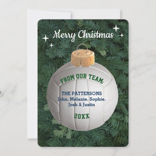 Volleyball Fan Custom Ornament Christmas Card