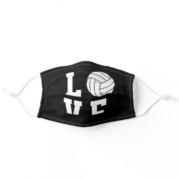 Volleyball Fan Customizable Background Color Adult Cloth Face Mask