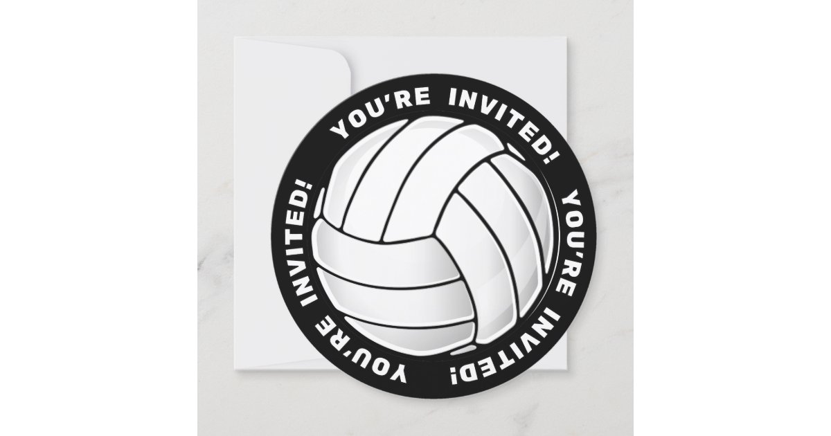 Volleyball Fan Invitation Zazzle