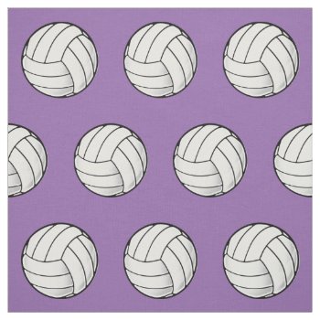 Volleyball Fan Lilac Volleyball Fabric by HappyPlanetShop at Zazzle