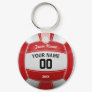 Volleyball Fan Name Year Team Red Keychain