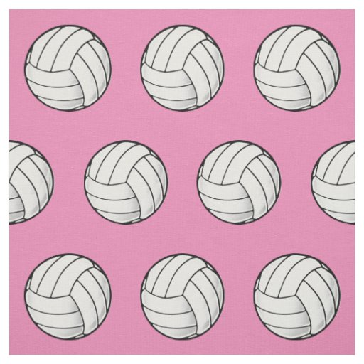 Volleyball Fan Pink Volleyball Fabric