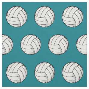 Volleyball Fan Teal Volleyball Fabric