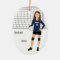 Volleyball Female Brown Hair In Dark Blue Black