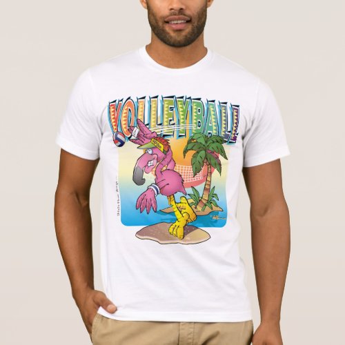 Volleyball Flamingo T_Shirt