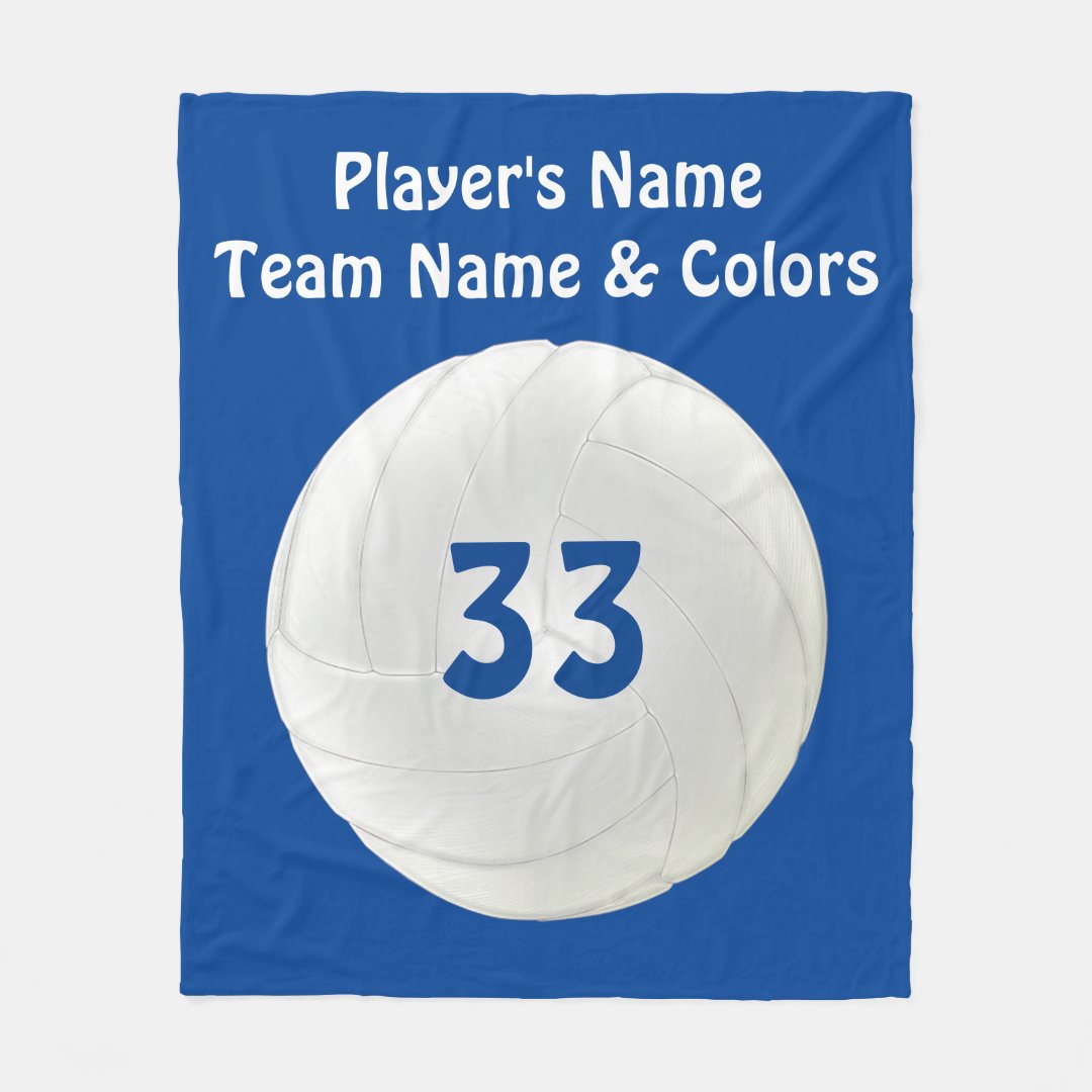 Volleyball Fleece Blankets, Your TEXT and COLORS Zazzle