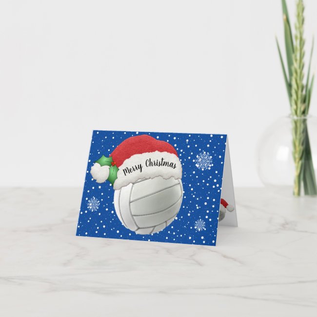 Volleyball Folded Greeting Card