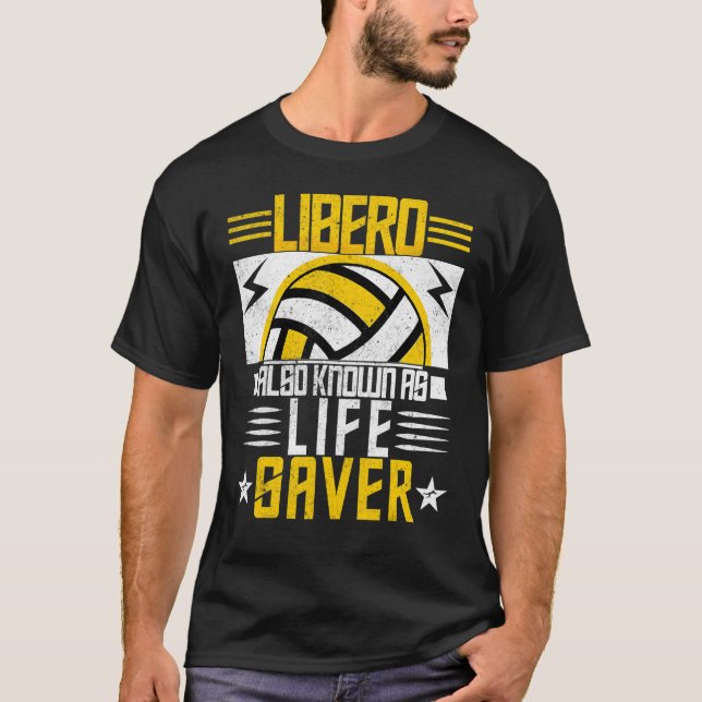 Volleyball For Men And Women Libero Also Known As  T-Shirt (Front)