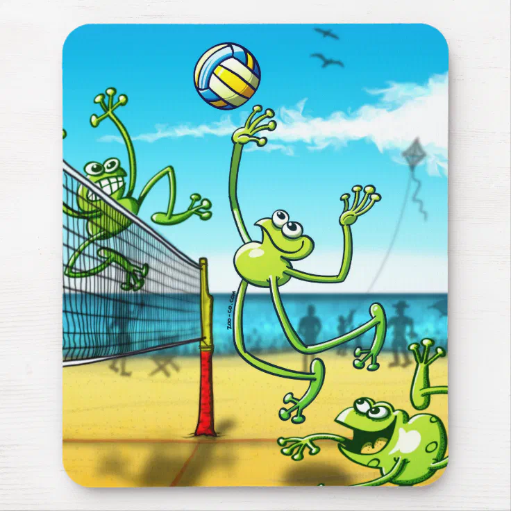 Volleyball Frog Mouse Pad Zazzle