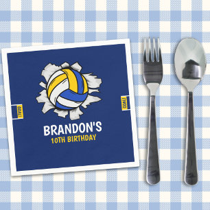 Volleyball Fun Birthday Boy Napkins