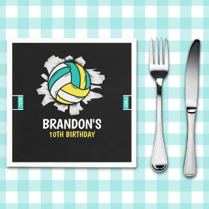 Volleyball Fun Birthday Boy Napkins