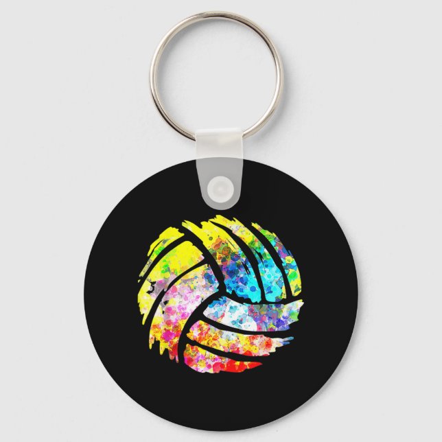 Volleyball Fun gifts for dad mom player coach  Keychain (Front)