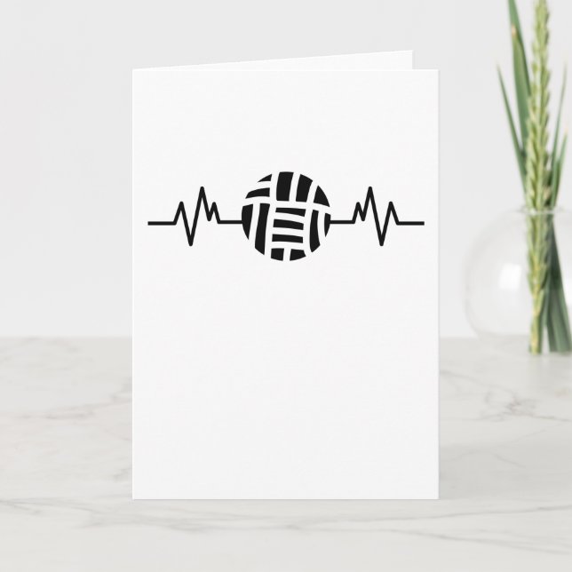 Volleyball Funny Beach Volleyball Heart Sport Gift Card (Front)