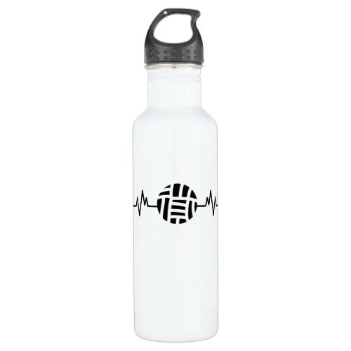 Volleyball Funny Beach Volleyball Heart Sport Gift Stainless Steel Water Bottle