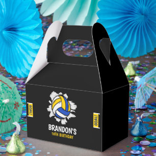 Volleyball Funny Birthday Boy Favor Boxes