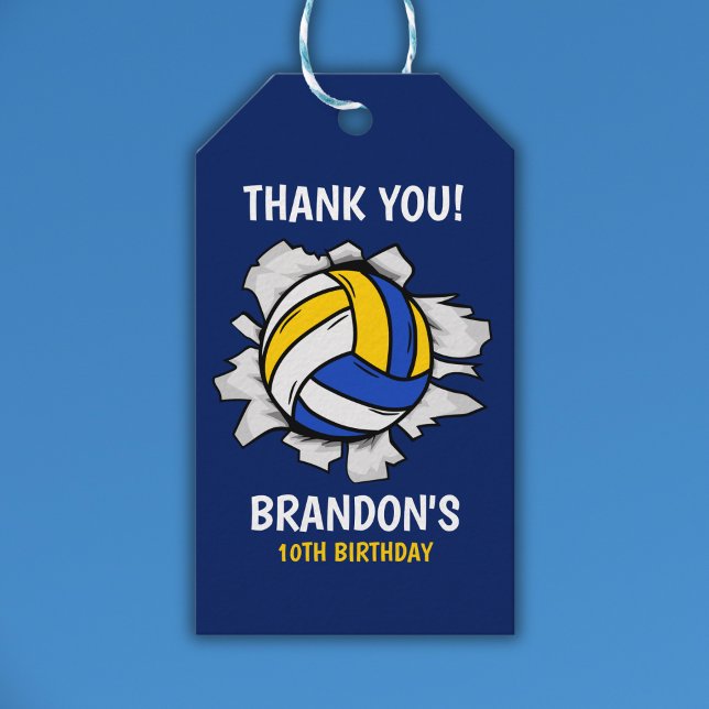 Volleyball Funny Birthday Kids Gift Tags (Creator Uploaded)