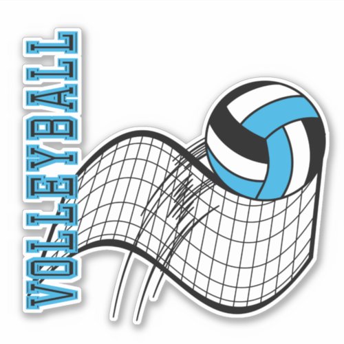 Volleyball Game _ Baby Blue Sticker