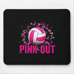 Volleyball Game Day Nk Out Breast Cancer Awareness Mouse Pad