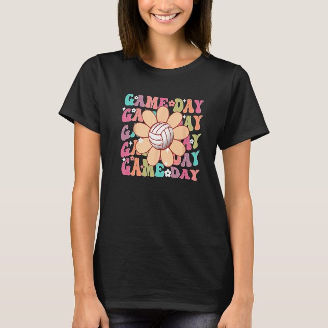 Volleyball Game Day Team Sports Volleyball Mom Gam T-Shirt (Front)
