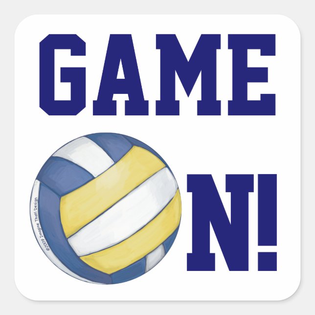 Volleyball Game On Stickers (Front)