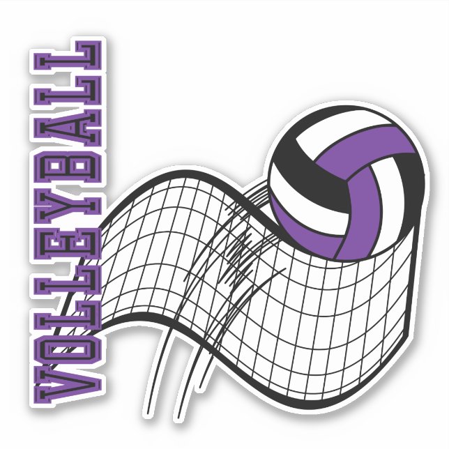 Volleyball Game - Purple Sticker (Front)
