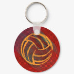 Volleyball Geometric Keychain