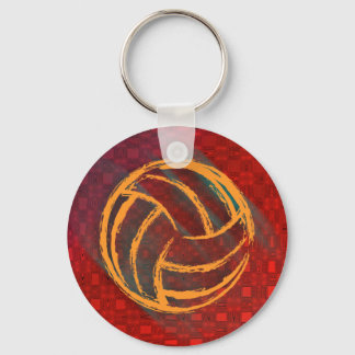 Volleyball Geometric Keychain