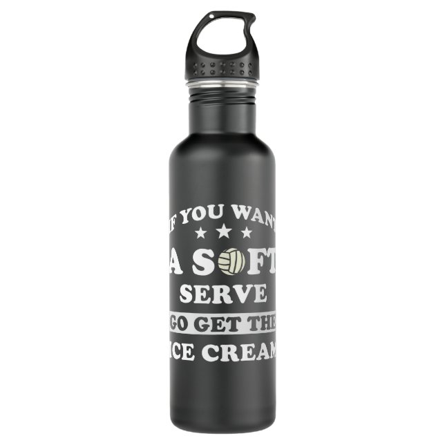 Volleyball Gift funny Stainless Steel Water Bottle (Front)