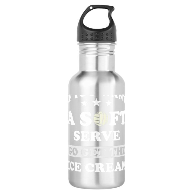 Volleyball Gift funny Stainless Steel Water Bottle (Front)