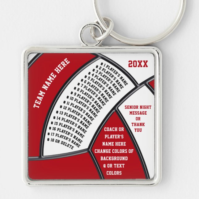 Volleyball Gifts for Seniors Volleyball Coach Gift Keychain (Front)