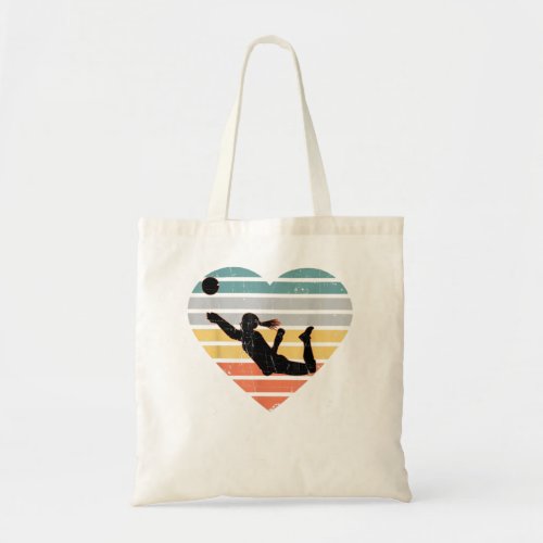 Volleyball Gifts for Teen Girls Retro Vintage Hear Tote Bag