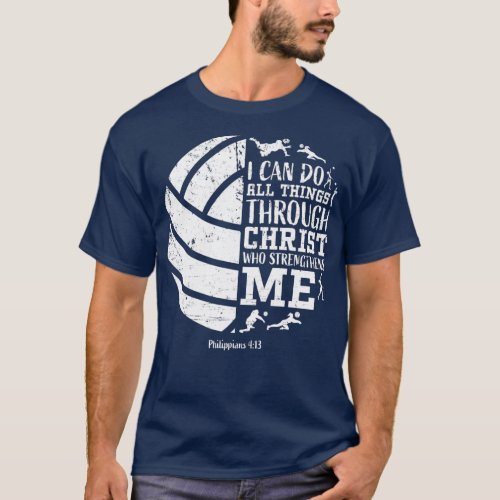 Volleyball Gifts n Girls Women Men Boy Christian V T_Shirt