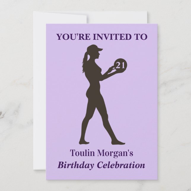 Volleyball Girl Birthday , Volleyball Player  Invi Invitation (Front)