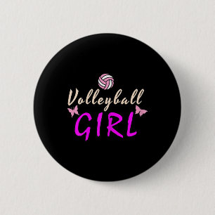Volleyball Girl  Button