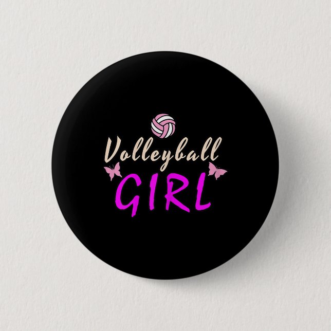 Volleyball Girl  Button (Front)