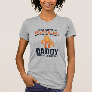 Volleyball Girl Daddy Vintage Engraving Shirt Desi