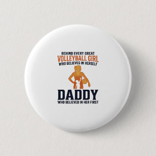 Volleyball Girl Daddy Vintage Engraving Shirt Desi Button