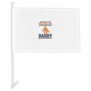 Volleyball Girl Daddy Vintage Engraving Shirt Desi Car Flag